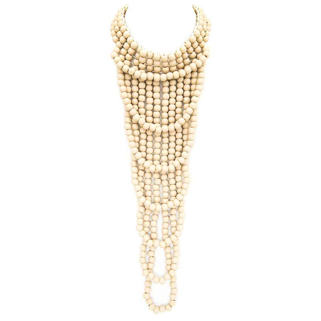 Artini Accessories - Vente Collier de perles - Collier fantaisie à perles en bois multicolores5