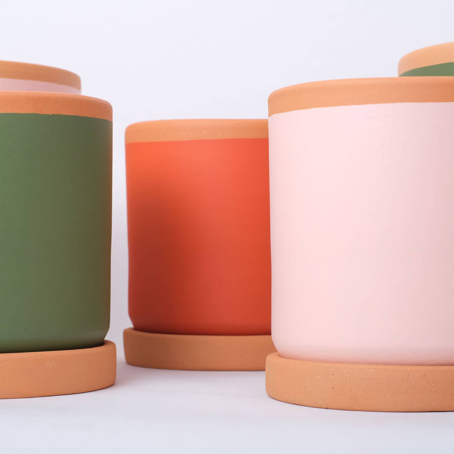 Casa Atlântica – wholesale Kruka – Rosa målad krukformad blomkruka i lera2