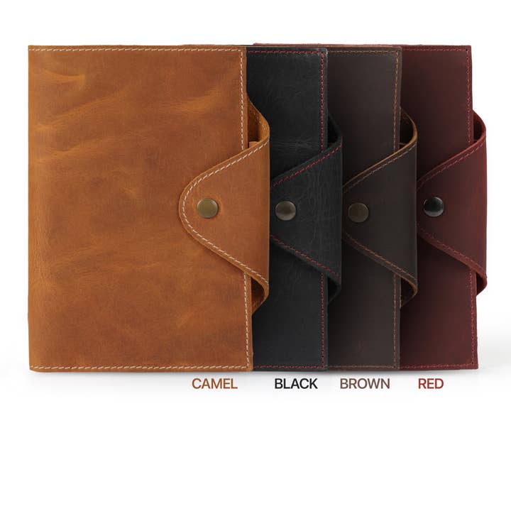 Londo - Wholesale Journal Cover - Londo Personalized Top Grain Leather Portfolio with Notepad (Snap Closure & Lock)85