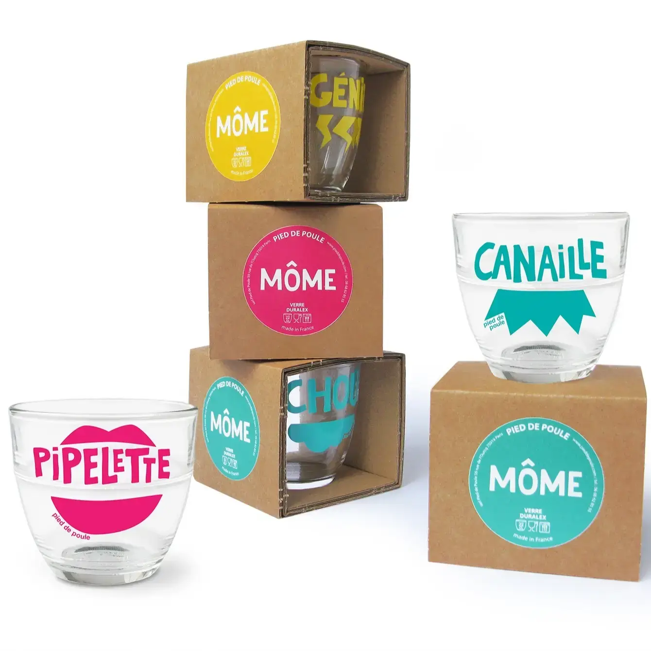 Pied De Poule - Wholesale Drinking Glass/Cup - Duralex Gigogne Glass - RED CHAMPION5