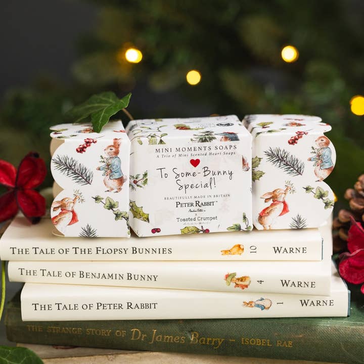 Peter Rabbit & Friends "A Christmas Wish" Boxed Mini Soaps for wholesale by Toasted Crumpet