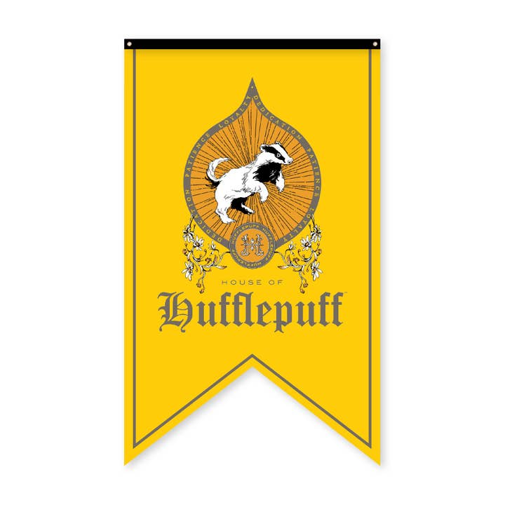 Harry Potter Hufflepuff Crest Banner Flag (30'' x 50'') for wholesale by Conquest Journals