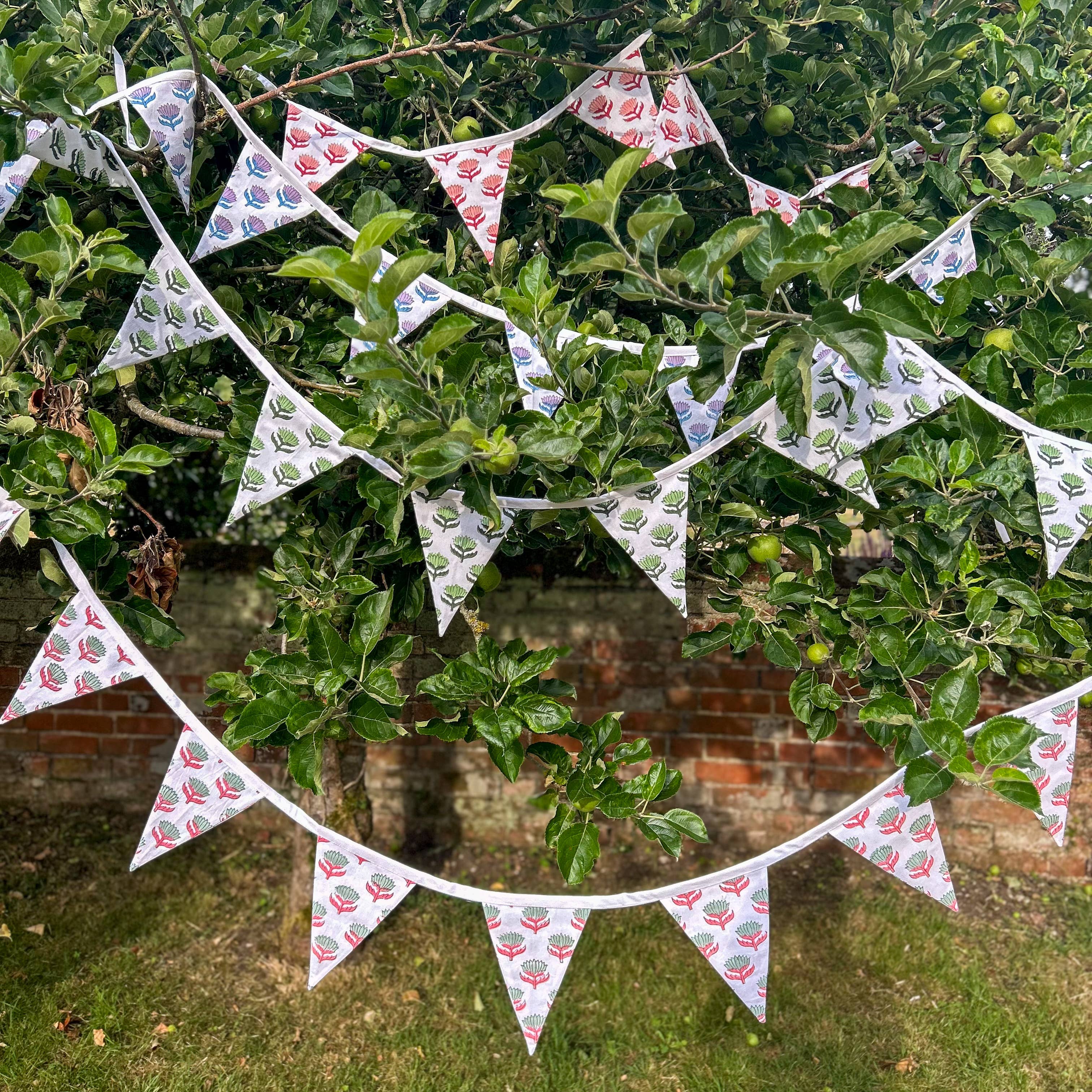 Constance & Denny – wholesale Banner – Lotus Flower Cherry Pink Flag Bunting3