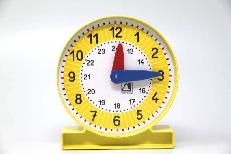 yellow blue red Classic student watch | synchronous movement learning clock time for wholesale on Faire1