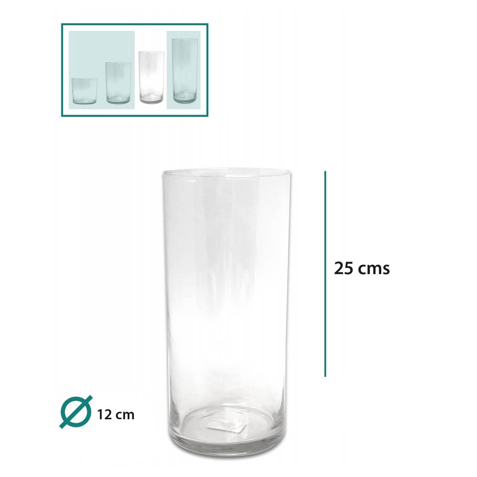 B&B - Wholesale Vase - Glass Vase, Transparent Color, 12X12X25cm1