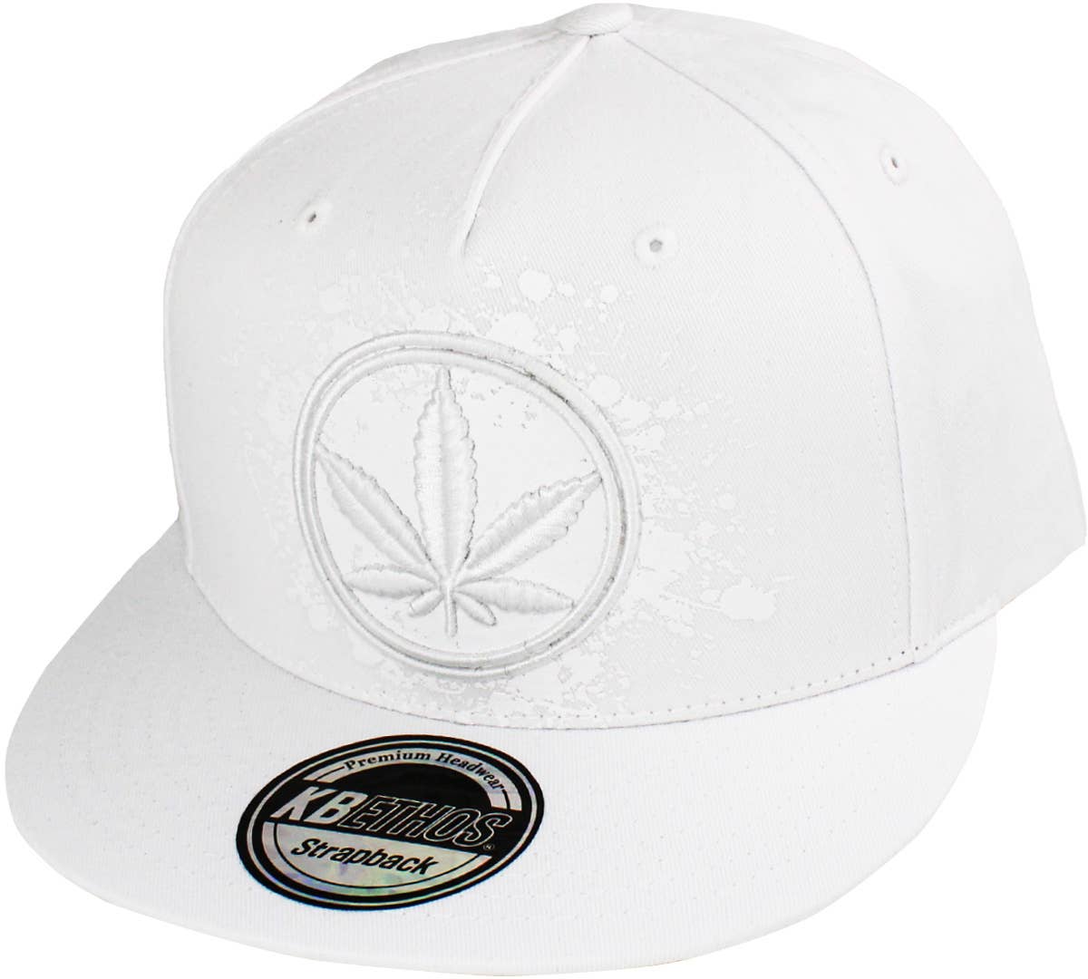 KBETHOS - Wholesale Flat Brim Cap - Men's - MARIJUANA LEAF SNAPBACK9