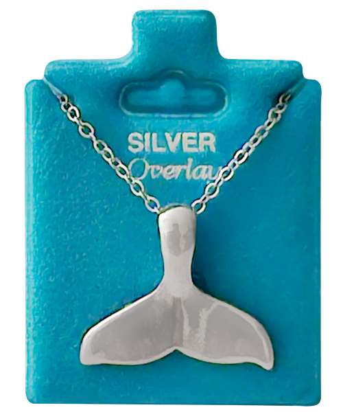 New England Gold Inc. - Wholesale Pendant/Charm Necklace - Made In USA Large Whale Tail Necklace Gold or Silver    0