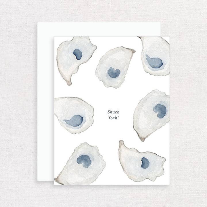 Shuck Yeah Oyster Greeting Card for wholesale by Korynne and Company