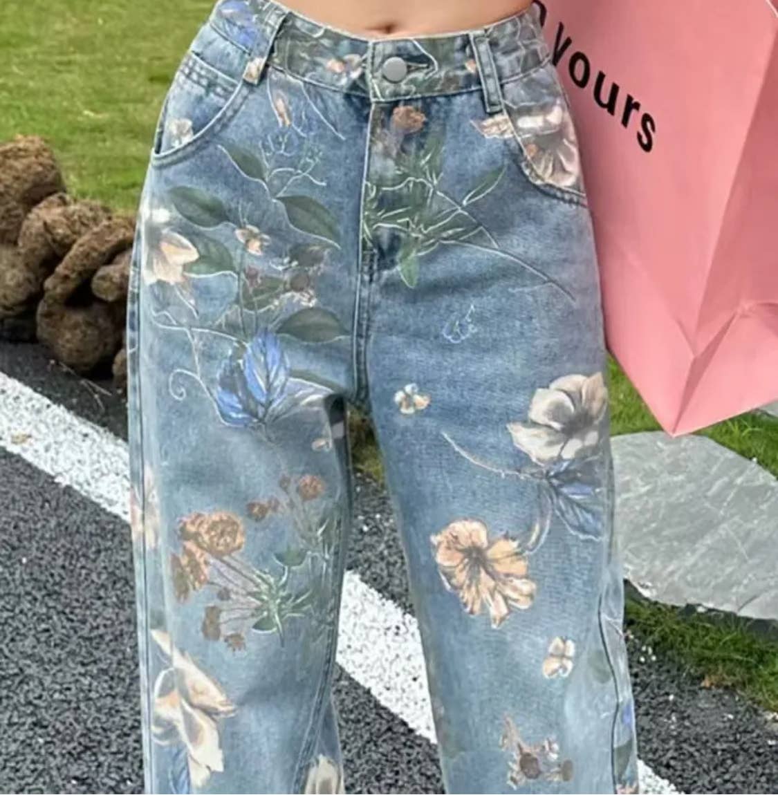 Serenity Collective - Wholesale Jeans - Women's - Floral Print Denim Jeans0