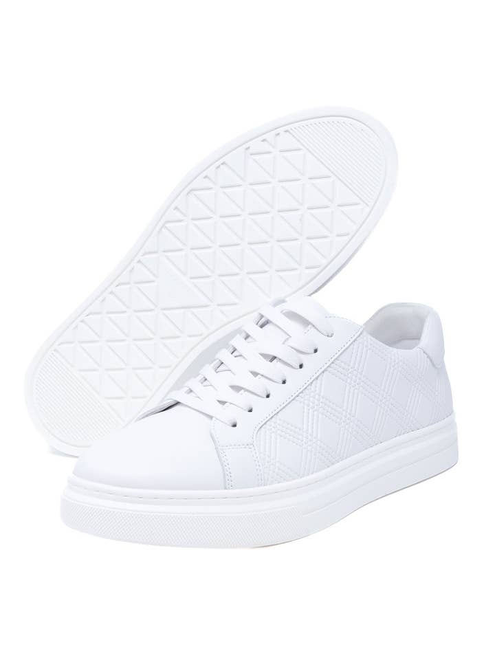 BARABAS - Wholesale Lifestyle Sneakers - Men's - Men's Checkered Lace-up Leather Sneakers 5SH093