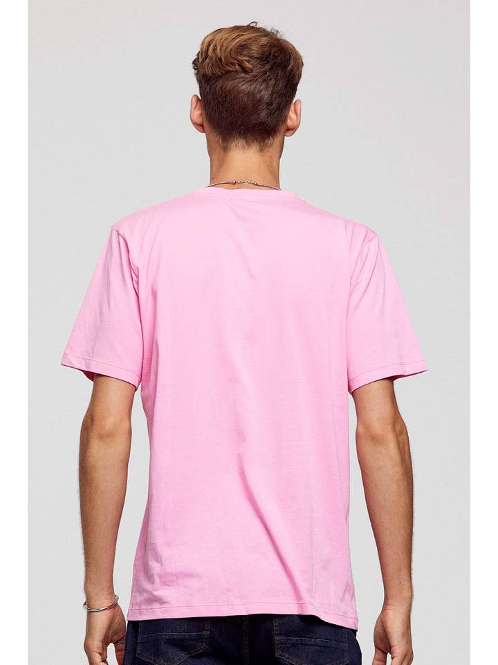 Unisex Pink Basic T-Shirt for wholesale on Faire3