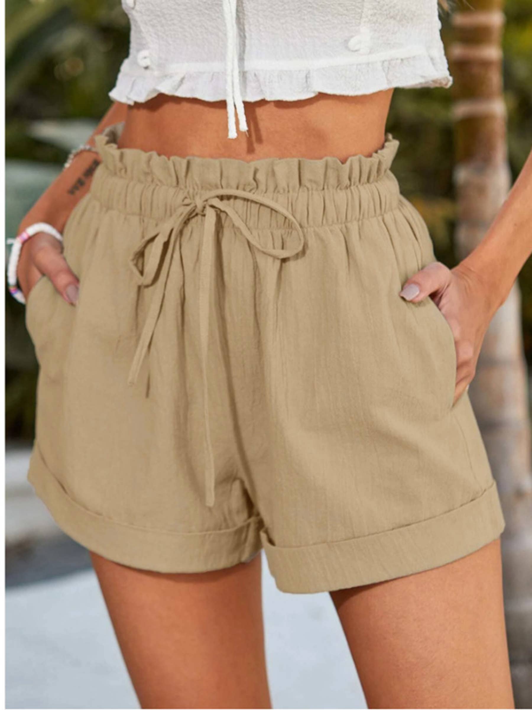 Wholesalesir - Wholesale Shorts - Women's - Solid Color Loose Casual Fashion Shorts4