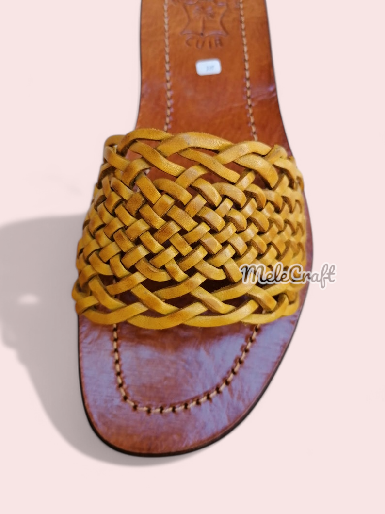 Melecraft – wholesale Sandals – Women's – Handmade Moroccan Leather Sandals – Braided Women’s Slides6