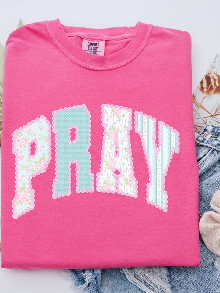 T-shirt cristã Pray por atacado de Ruby KoKo Designs