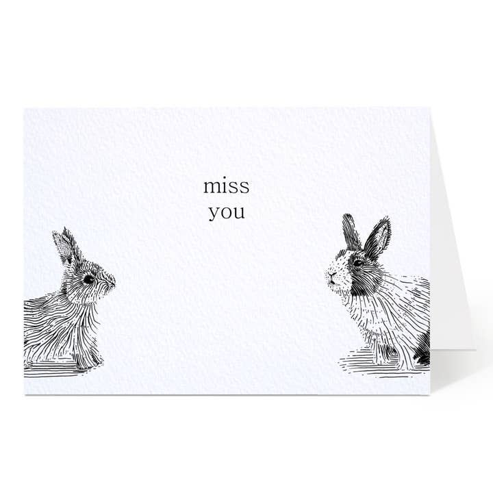 Tarjeta Miss you bunnies para venta al por mayor de Oliver Stockley