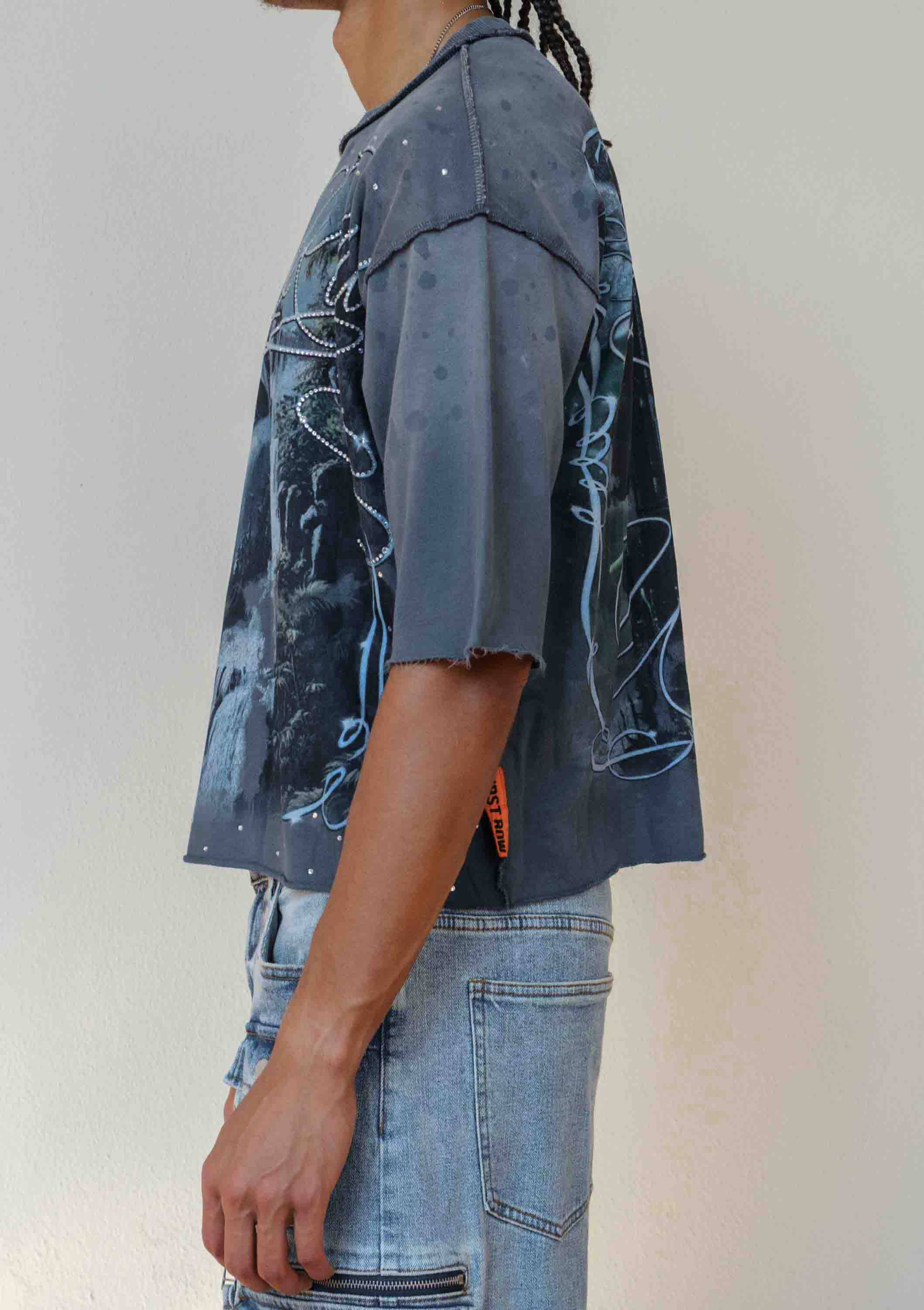 DK GREY LOST UTOPIA UNEARTH CROPPED  TEE for wholesale on Faire2