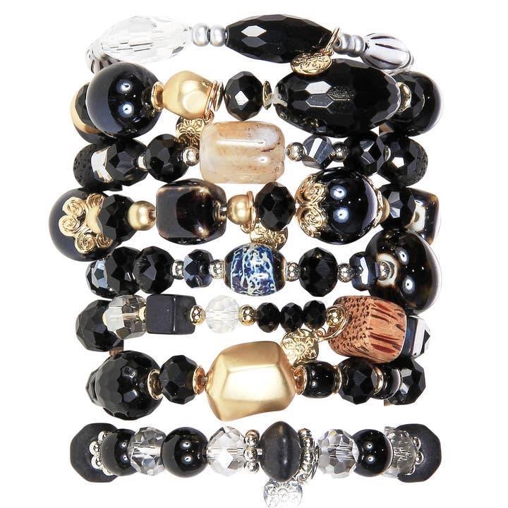 Kaleidoscope Accessories - Wholesale Jewelry Set - 1/2 Stax Assortment Refill Bracelets - 16 Pieces