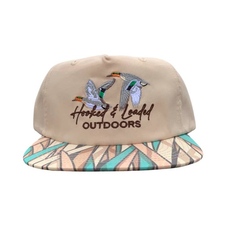Groene Vleugel Vintage Zaaggras/Khaki Snapback voor wholesale door Hooked and Loaded Outdoors