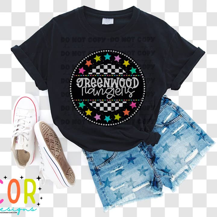 K and M Designs – Engroshandel Sublimationstryk – Greenwood Rangers Stars DTF Transfer