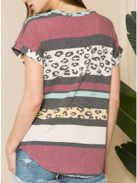 aa24 - Wholesale T-Shirt - Women's - Cute Leapard Print Soft Tee1