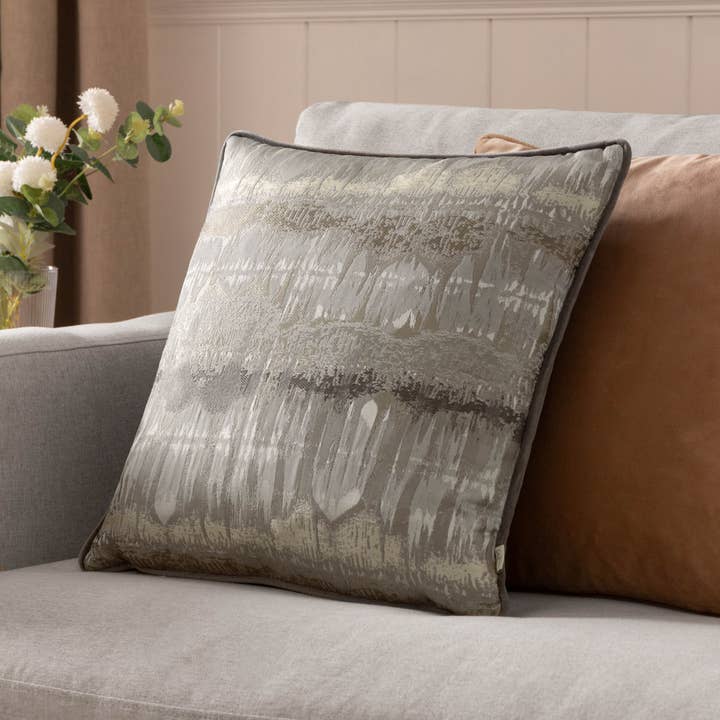 Inca Jacquard Cushion Steel Grey for wholesale by Riva Home