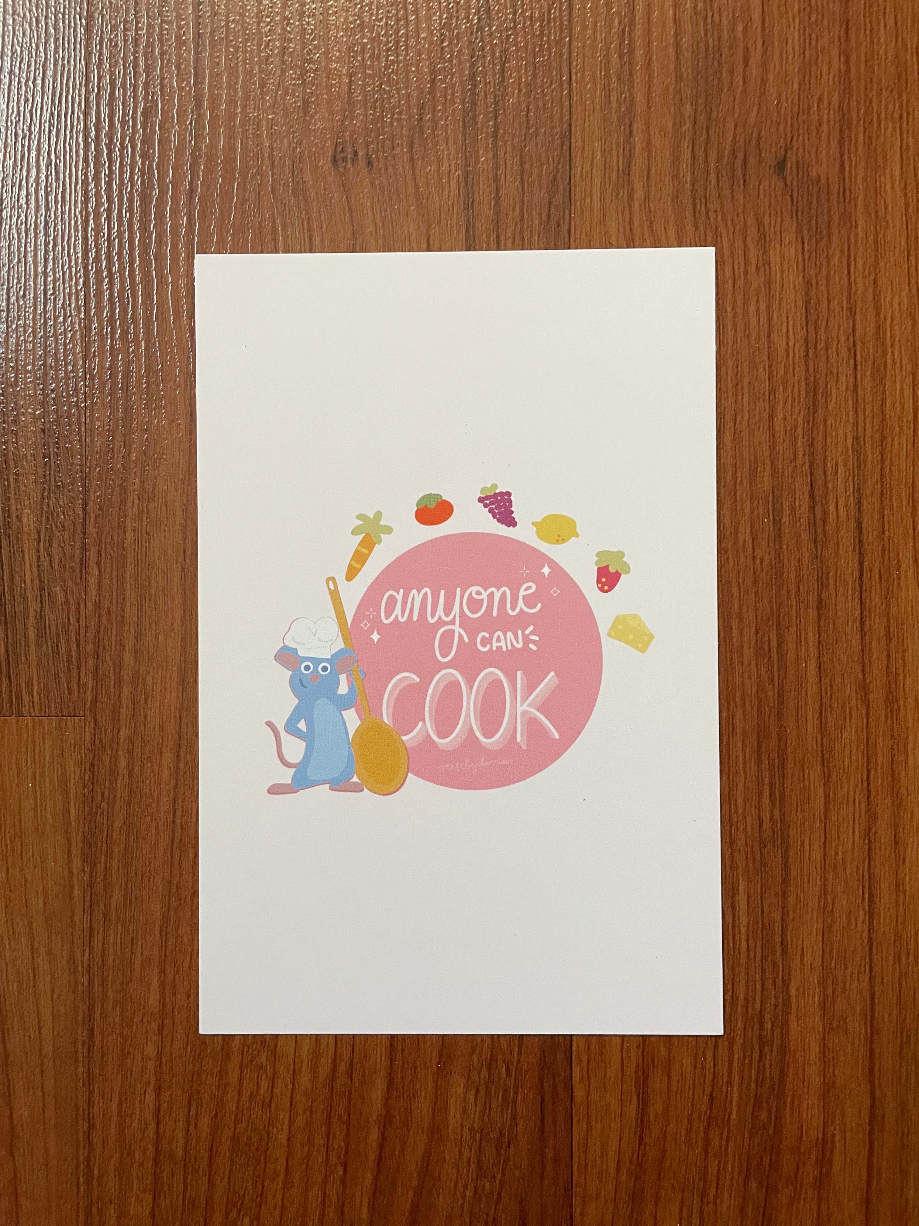 Misc. By Darrian - Wholesale Art Print - Anyone Can Cook Ratatouille Remy Little Rat Chef Matte Print1