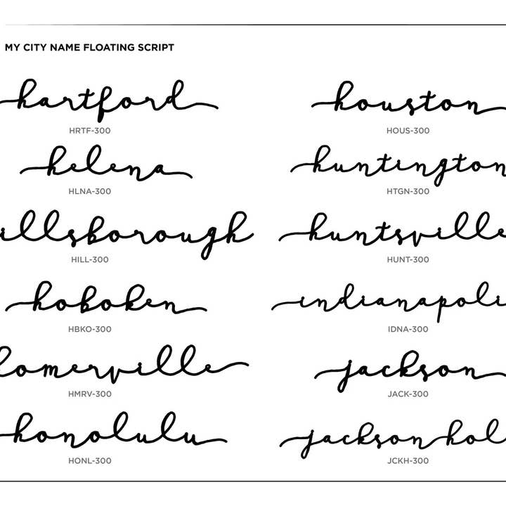 Grainwell - Wholesale Wall Accent - State Name Floating Script15