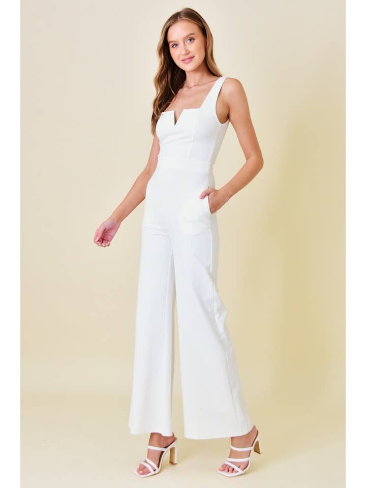 Fore Collection - Wholesale Jumpsuit - Women's - Sleeveless Fitted Jumpsuit With Pockets - PD6148AFOLN1