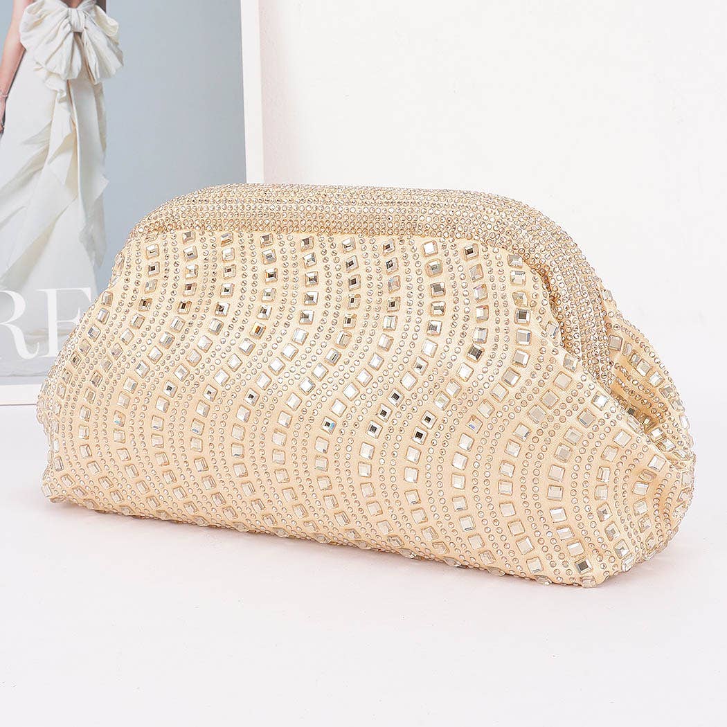 3AM BY H&D ACCESSORIES – wholesale Clutch bag – women's – Rhinestone Satin Clutch3