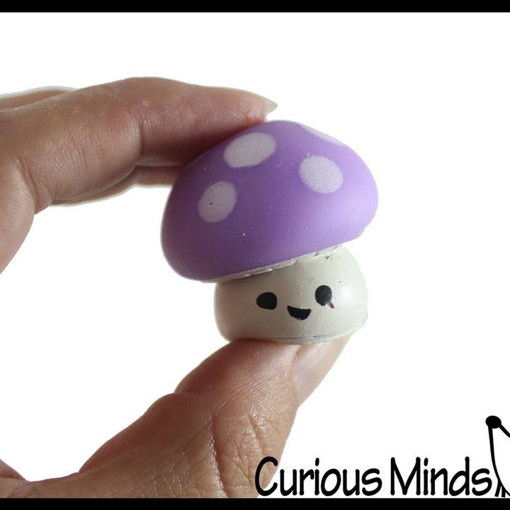Curious Minds Toys - Wholesale Fidget Toy - Kids - 1 Cute Mushroom Mochi Squishy - Kawaii - Cute Individually 2