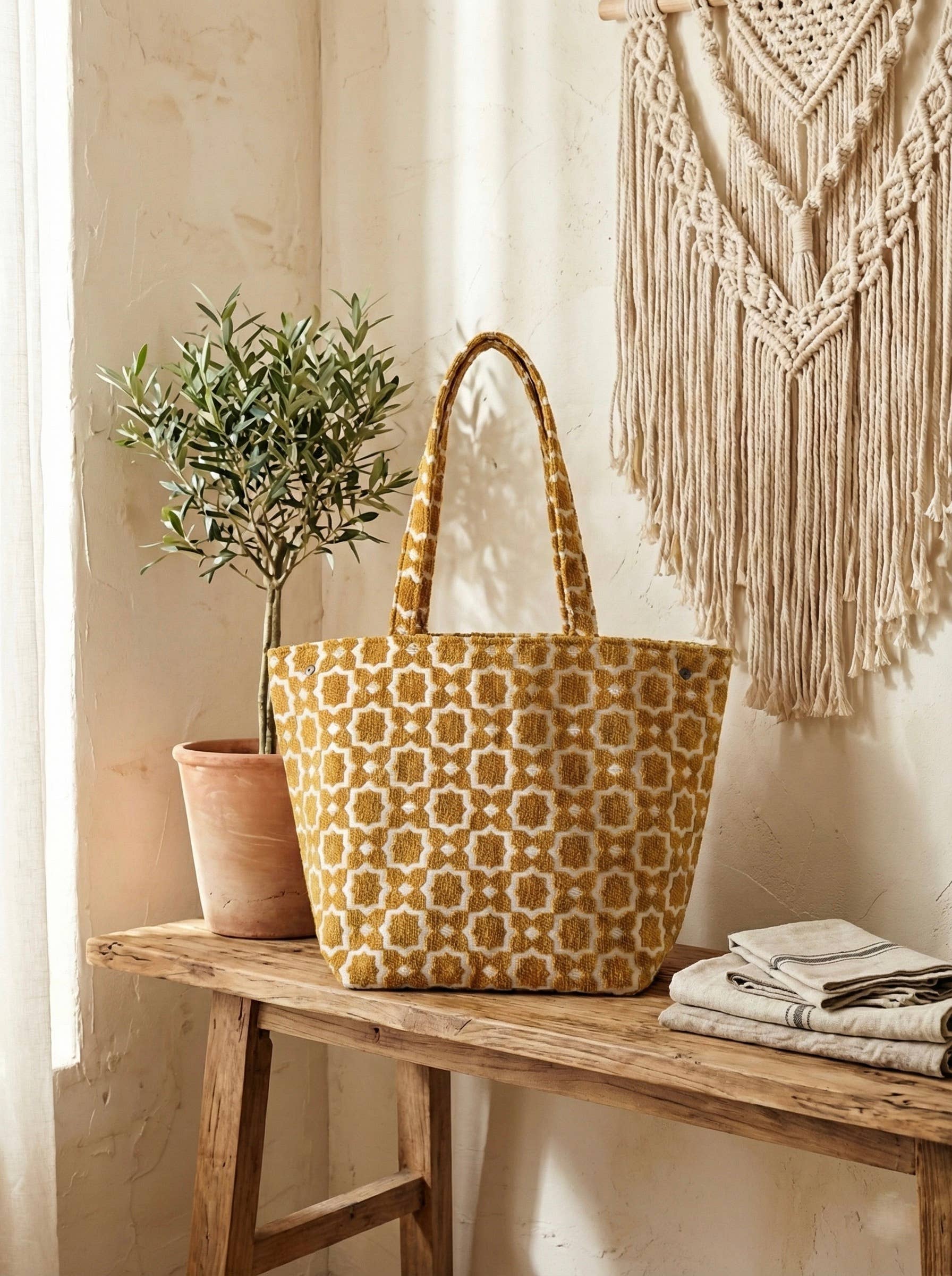 MIRAMAR Store - Wholesale Top Handle Bag - Women's - Moroccan Velvet Brocade Gold Tote Bag1