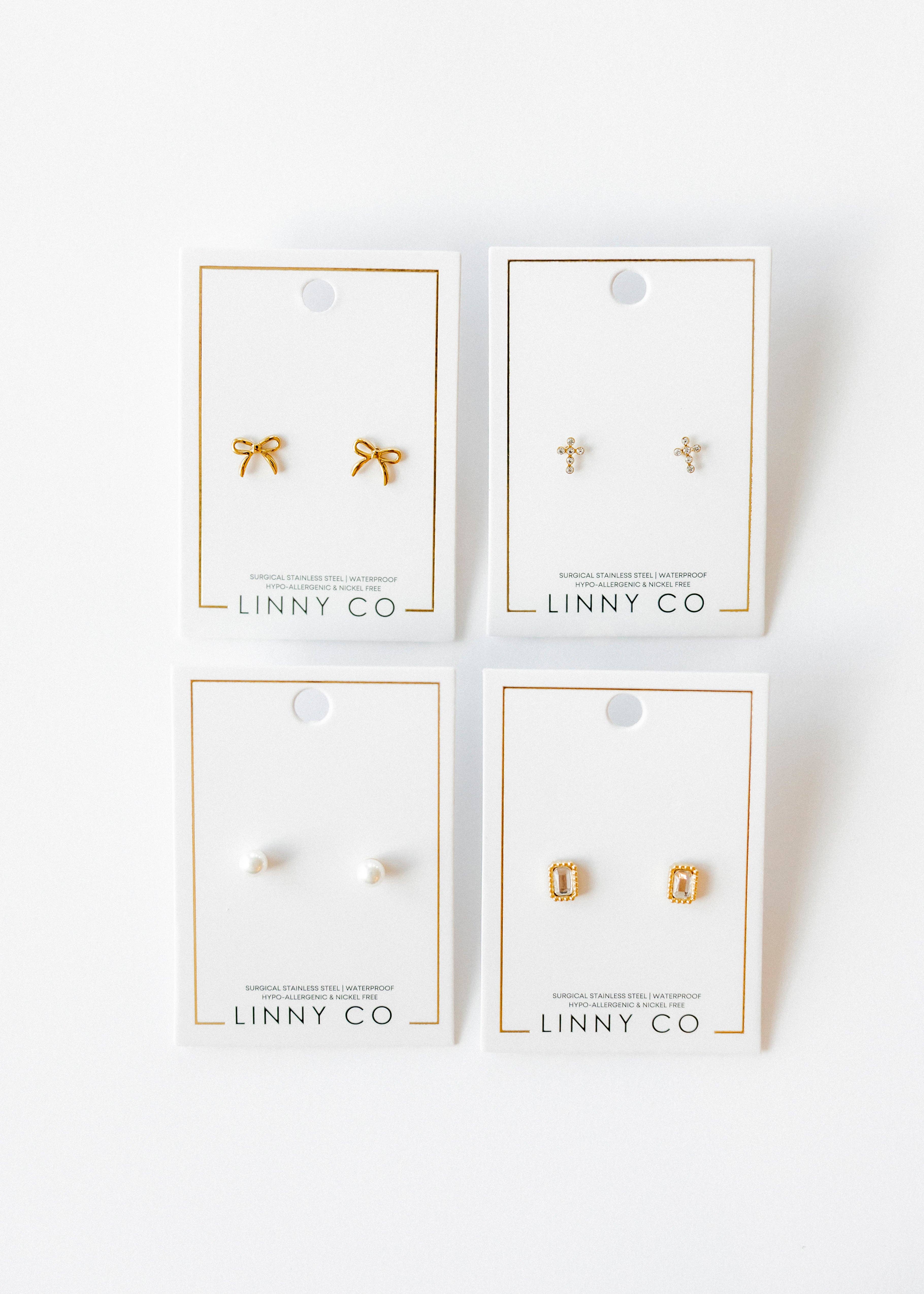 LINNY CO - Wholesale Stud/Post Earrings - Screwback Stud Earrings - Sadie - Gold13