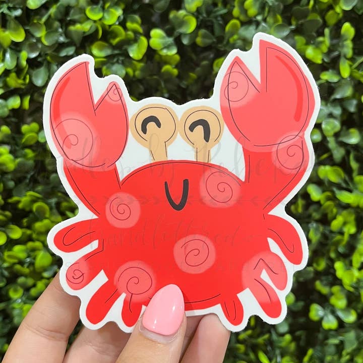 Pegatina de cangrejo feliz para venta al por mayor de Doodles By Rebekah