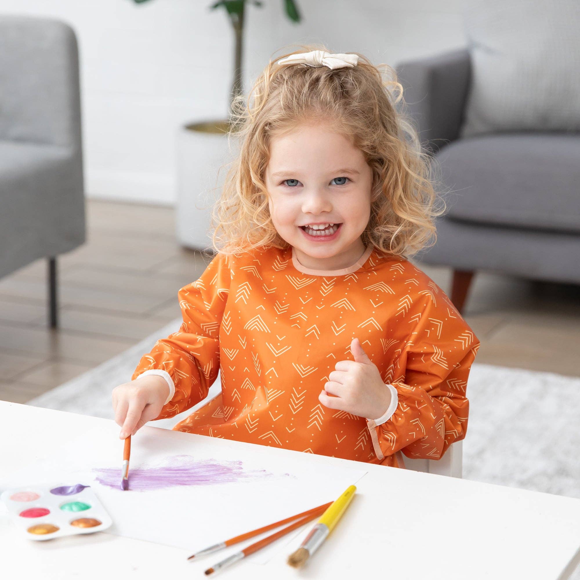 Bumkins - Wholesale Art Smock - Kids & Baby - Long-Sleeved Art Smock: Grounded3