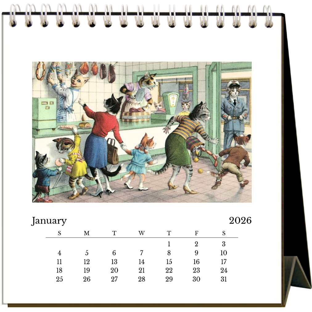 Found Image Press - Vente Calendrier - Chats fous ! Calendrier de bureau 20262