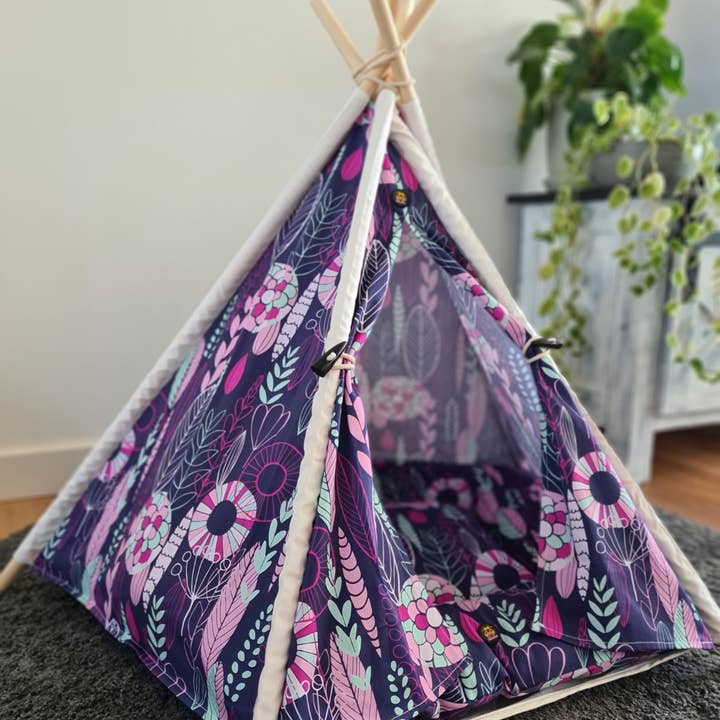 Pebblina - Wholesale Pet bed – Dog - Feathery Dreams Dog Teepee Tent4