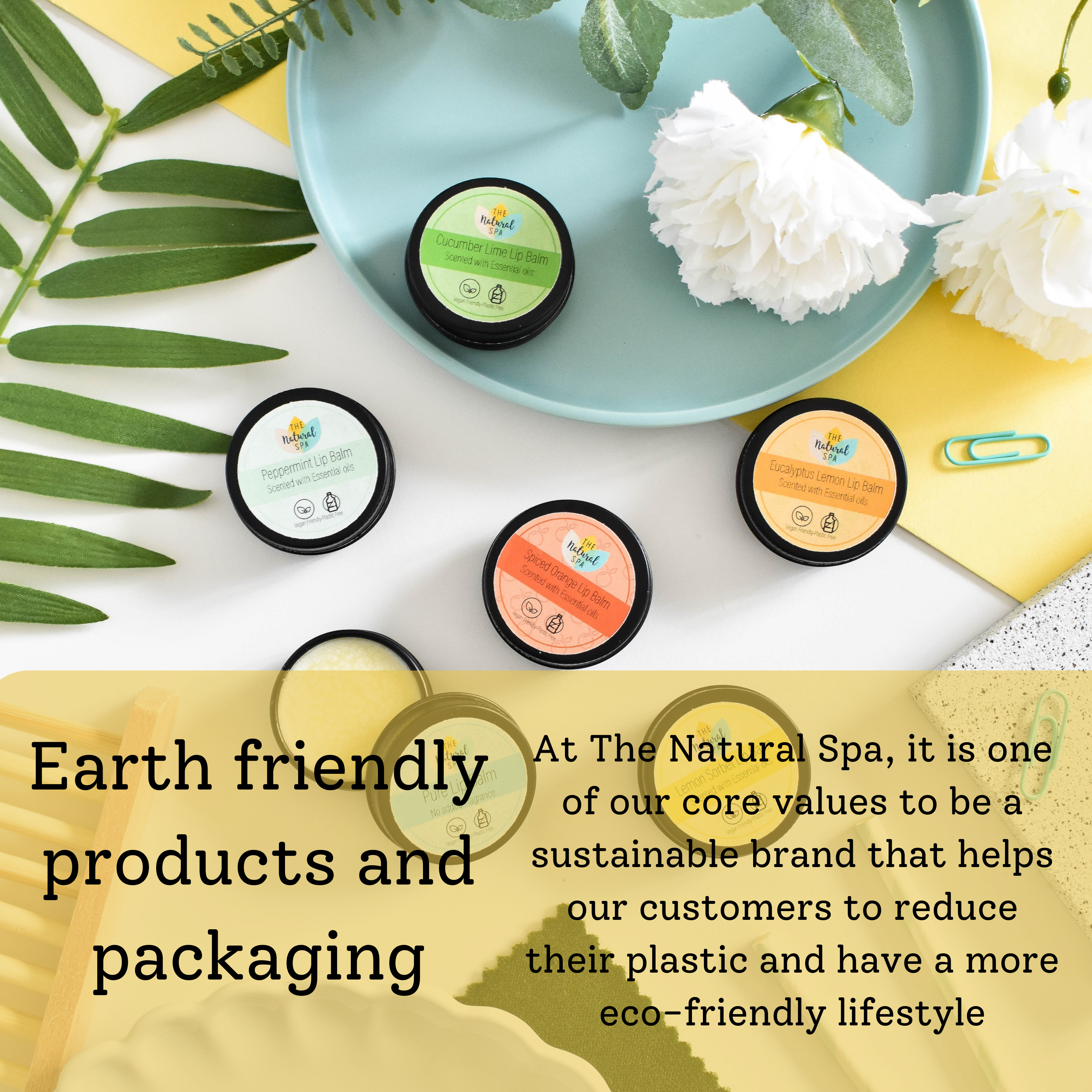 The Natural Spa Cosmetics - Wholesale Lip Balm - Lemon Sorbet All Natural Lip Balm - Vegan Stocking Filler5