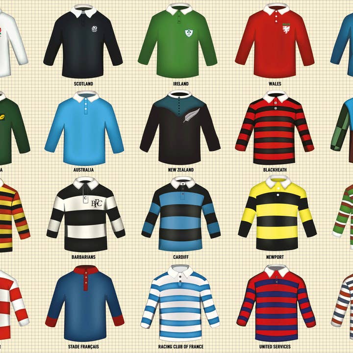 Coach House Partners – wholesale Puzzle – Adult – Vintage Rugby Shirts 1000 Piece Jigsaw3