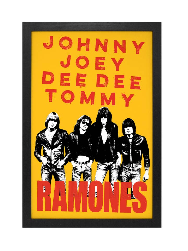 Ramones - Johhny, Joey, Dee Dee, Tommy Framed Print for wholesale by Pyramid America
