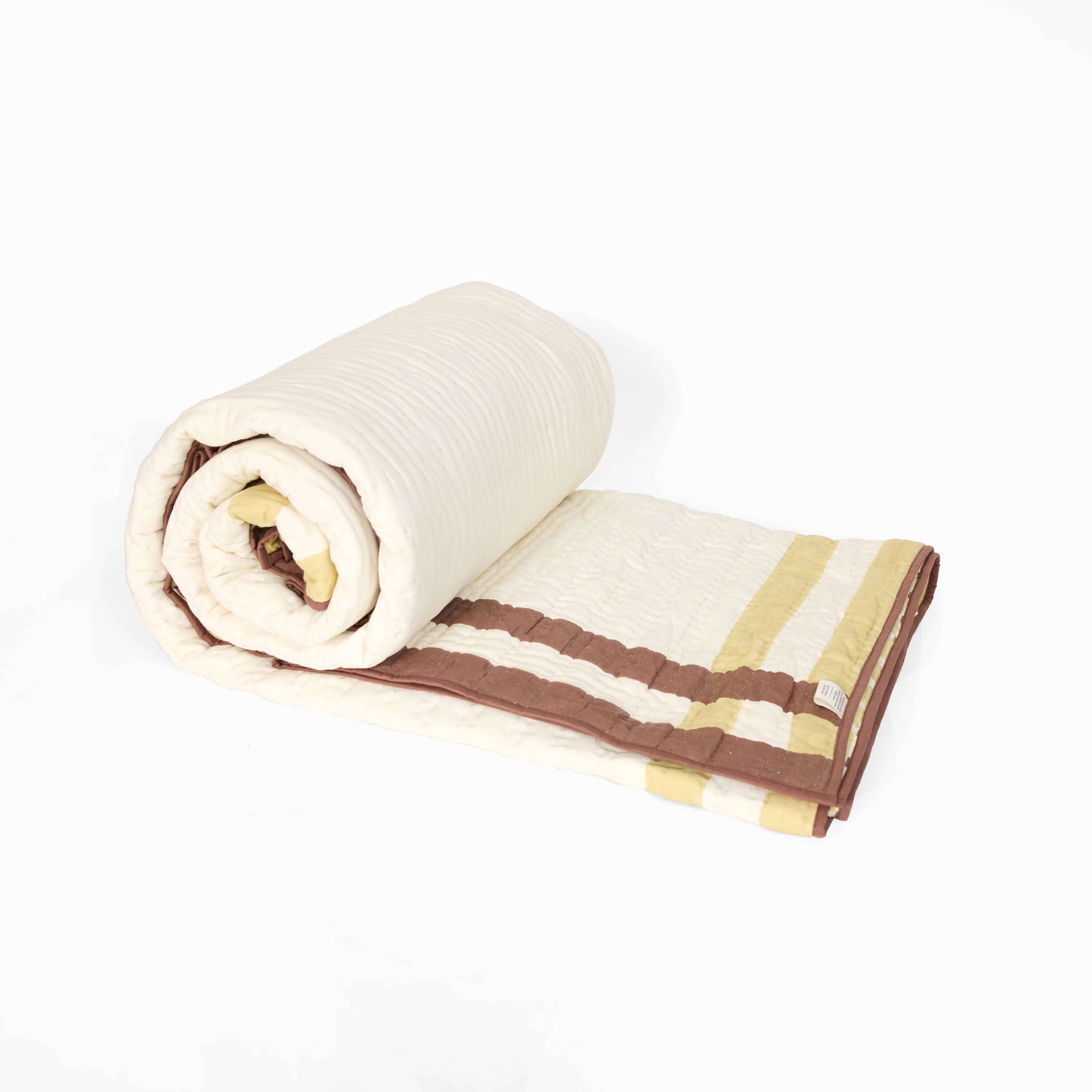 Craft Boat - Wholesale Quilt - BLOCK-PRINTED QUILT - SAGE GREEN CHECKERBOARD1