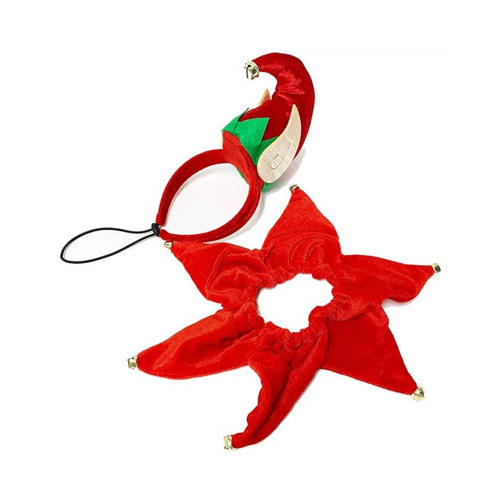 Midlee Designs - Vente Déguisement – chien - Midlee Elfe Chapeau pour chien avec cloche de cou Costume1