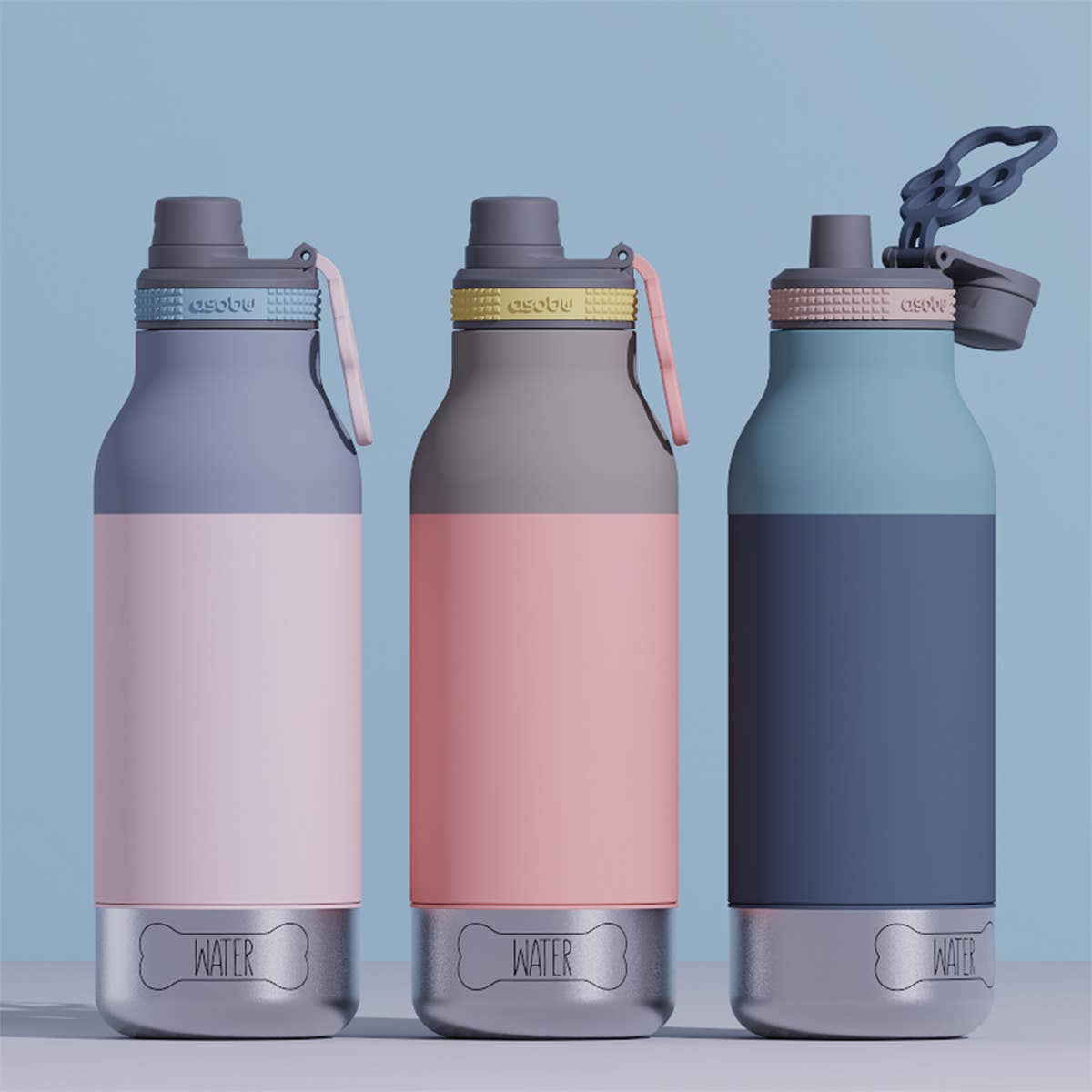 Until Pty Ltd - Wholesale Water bottle - Asobu Buddy Dog Food and Water Bottle 1L Pastel Pink1