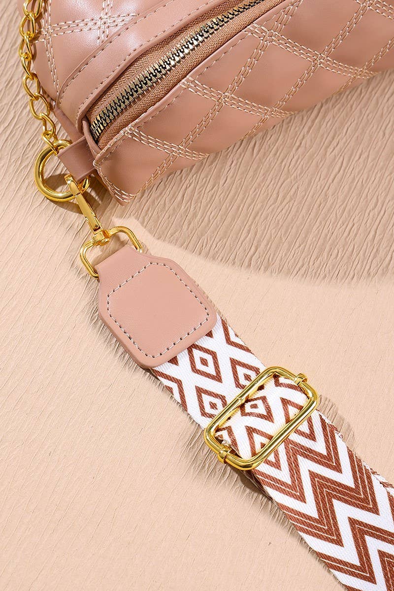 42POPS - Wholesale Crossbody Bag - Women's - ,,,..._ SI-27449 Quilted Vegan Leather Crossbody Bum Bag5