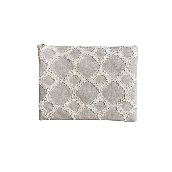 Charlotte Clutch- Linen for wholesale by TORI NICOLE®