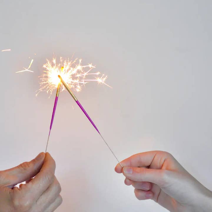 TOPS Malibu - Wholesale Sparkler - Wish 6.75" Sparklers - "A 2026 Toast" - Pink & Gold-Set of 21