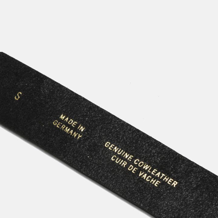 Curated Basics - Wholesale Belt - Unisex - Wide Black Leather on Steel Buckle Belt2