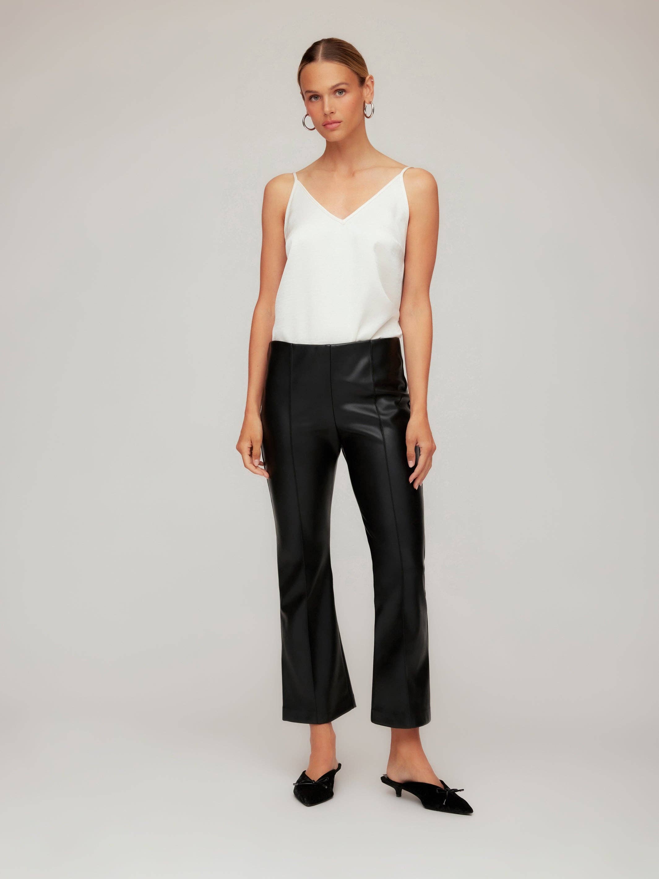 Black F Sigourney Pintuck Pants for wholesale on Faire
