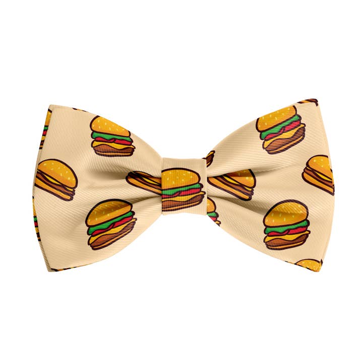 Pet Bowtie | Cheesy Cheeseburgers for wholesale by Bernie's Bowties