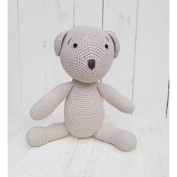 OLIVE & CRADLE – Großhandel Kuschel-/Plüschtier – Kind & Baby – Amigurumi Häkelspielzeug: Welpe und Teddybär aus 100 % Baumwolle