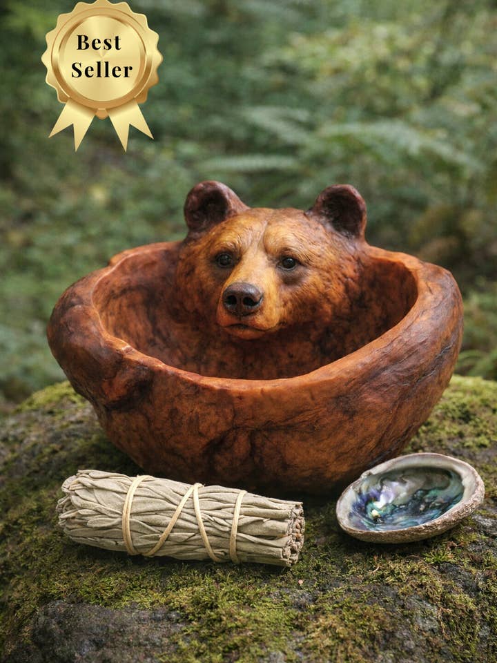 PRE ORDER - Spirit Bear Bowl – Sacred Animal Bowl for Protection, Healing & Intention for wholesale by Shaping Spirit